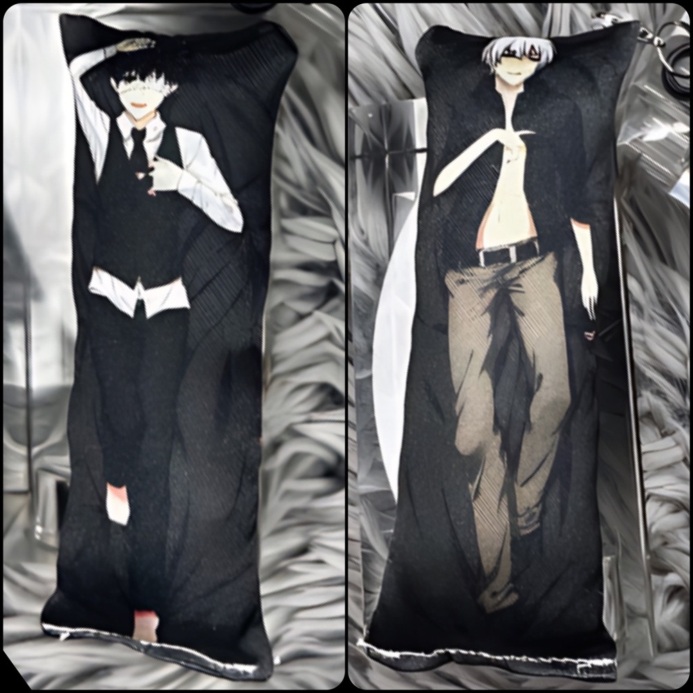 Handmade Anime Ken Kaneki Tokyo Ghoul Anxiety Relief Plush Keychain